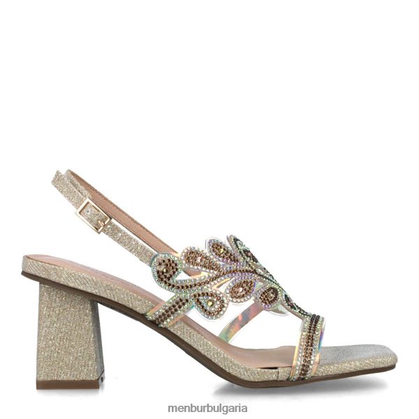 средни и ниски токчета Menbur обсидиана злато Жени 086RR41643